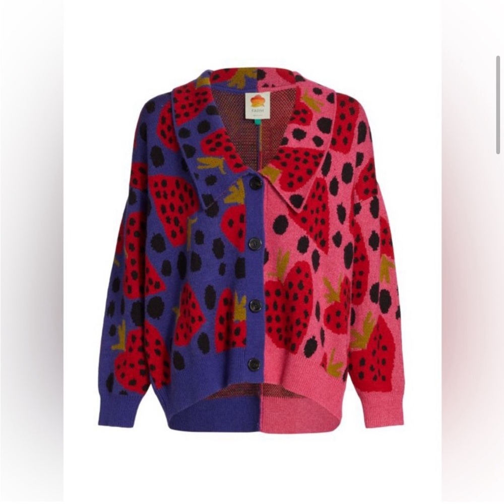 ISO Farm Rio Heart Berry Cardigan
